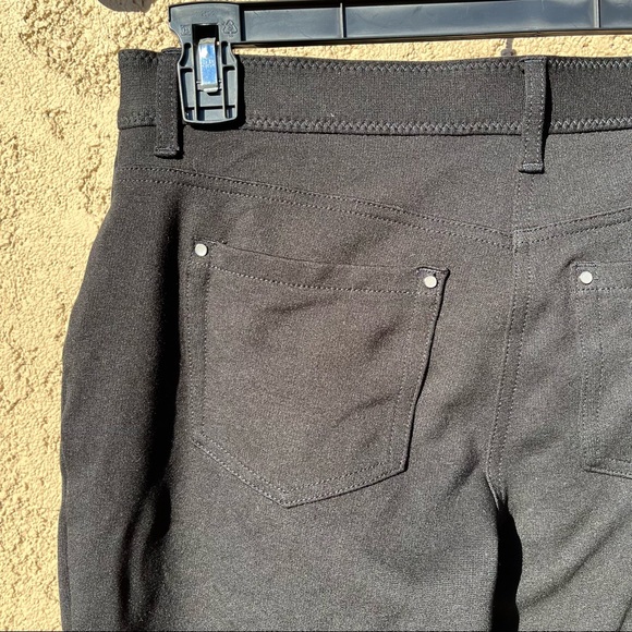 CHICO’S SO SLIMMING Ponte Black Pants Trendy Zipper 5 Pocket - Picture 5 of 8
